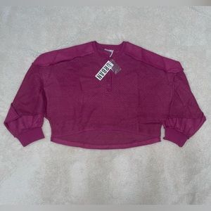 NWT URBAN OUTFITTERS Out From Under Mel Cozy Pieced Henley Top